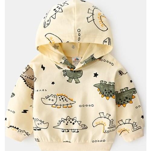 2021 Autumn New Design 2 3 4 6 8 10 Years ChildrenS Clothing Cartoon Animal Hoodies Cool Pattern Sweatshirt For Kids Baby Boy