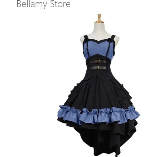 Made for you Classic Gothic Lolita everyday court short sleeveless skirt + bandage skirt