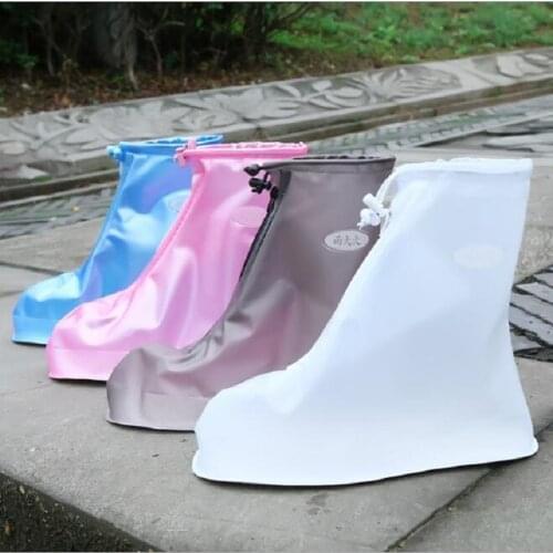 High Quality Unisex Rain Waterproof Boots Cover Heels Boots Reusable Shoes Covers Thicker Non-slip Platform Rain Boots