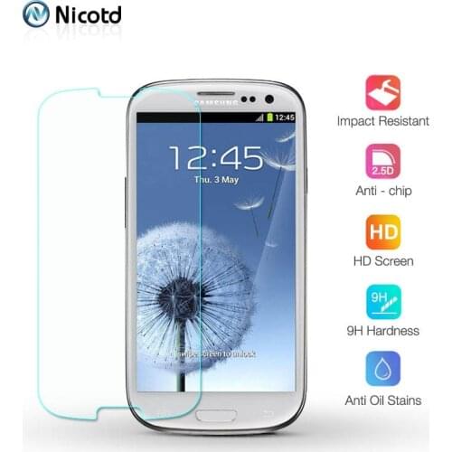 Nicotd Tempered Glass For Samsung Galaxy S3 S4 S5 S6 S7 A3 A5 J3 2015 2016 Grand Prime Screen Protector HD 2.5D Protective Film