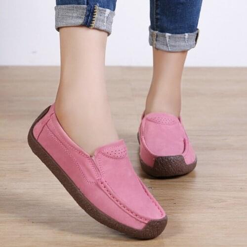 New Spring Women Flats Shoes Woman Platform Slip On Flats Sneakers Women Suedes Ladies Tenis Fashion Casual Shoes Large size