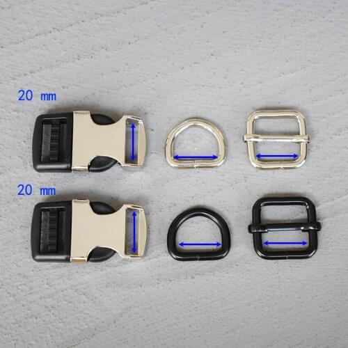 1 Set 20mm Plastic Side Release Buckle Belt Clip For Tactial Backpack Luggage Straps For Dog Leash Harness Accessories 3s