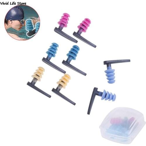 1 Pair Waterproof Swimming Professional Silicone Swim Earplugs Soft Anti-Noise Ear Plug for Adult Children Swimmers