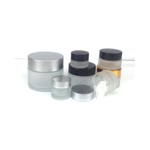 10pcs x 5g 10g 15g 20g 30g 50g Frosted Glass Jar Container Cosmetic Cream Lotion Powder Frosted Matte Pot Travel Bottle