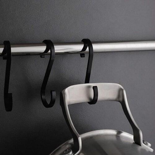 5/10PCS Space Aluminum Practical Hooks S Shape Kitchen Railing S Hanger Tools Clasp Holder Hooks For Hanging Clothes Handbags