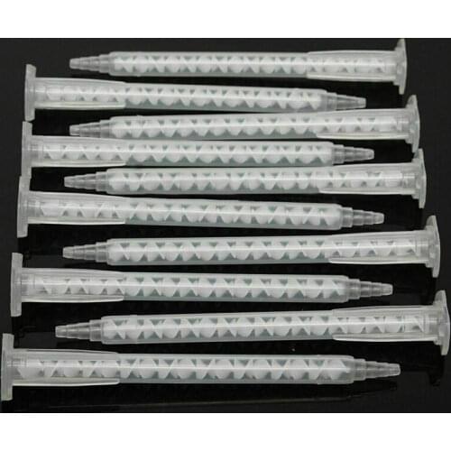 50 pcs/pack 1 pack AB glue mixing tube 103 white mixing nozzle spiral tube nozzle filling glue mixing tube glue needle tube