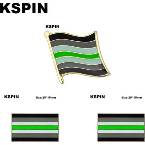 Agender Pride Flag Badge Flag Brooch National Flag Lapel Pin International Travel Pins XY0888-2