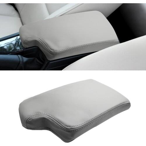 For BMW 3 Series E90 2005 2006 2007 - 2012 Microfiber Leather Interior Center Console Lid Armrest Pad Cover Protection Trim Gray
