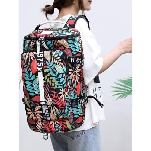 Travel Duffle Carry On Rucksack Travelling Shoulder Bags Large Travel Bucket Backpack Printing Moutaineering Bag Luggage