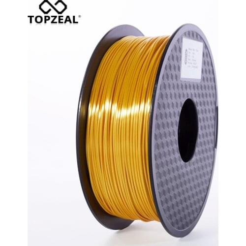TOPZEAL High Quality Golden Color PLA Silk 3D Printer Filament 1.75mm 1KG Silk Texture Feeling 3D Printing Material
