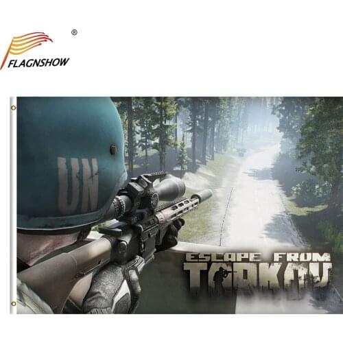 Flagnshow Escape from Tarkov Flag and Banner 3x5FT Polyester Printed Game Flags Home Decoration
