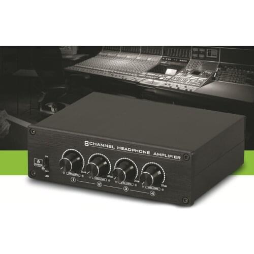 HA800 Ultra-Compact 8 Channels Mini Audio Stereo Headset Headphone Amplifier R9CB