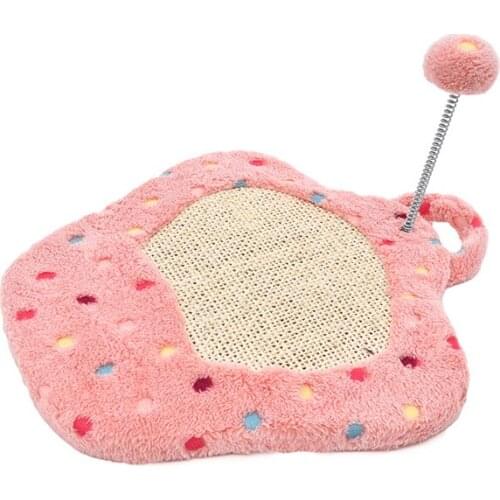 Cat Scratches Board Pet Kitten Wall Corner Scratching Mat Post Tree Scratcher Sisal Hemp Kitty Pet Plush Flying Toys