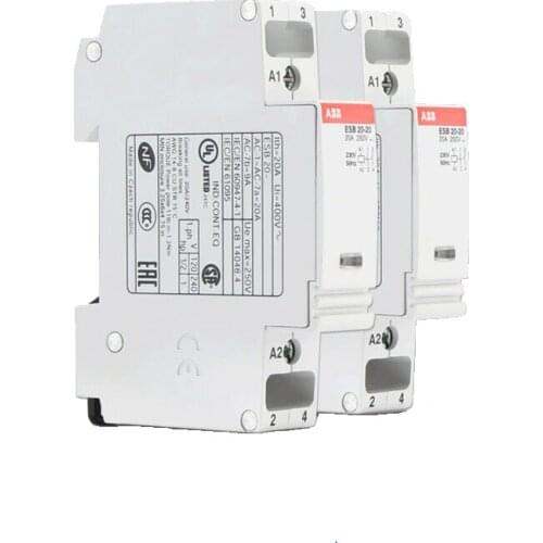ABB iCT Din rail Household ac Modular contacto ESB 20A24A40A63A2P4P1NO1NC 2NO2NC 3NO1NC 4NO AC250V 400V Hotel card power switch