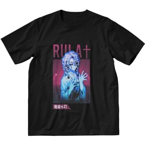 Demon Slayer Kimetsu No Yaiba T Shirt Mens Cotton Print T-shirt Tshirt Short Sleeve Anime Manga Rui Ayaki Retrowave Tees Tops