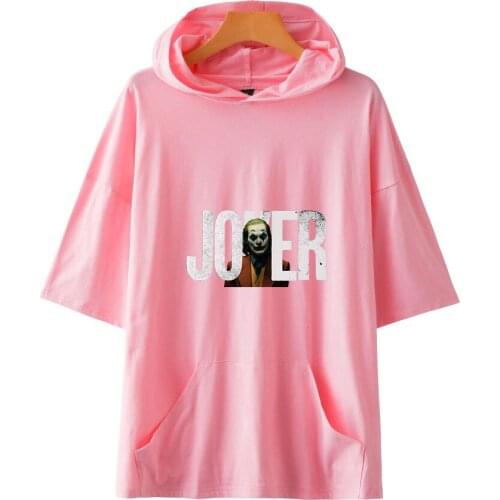 New funny t shirts men Untitled Joker Origin Movie printed t-shirt Hooded collar casual Harajuku style tshirt streetwear tops