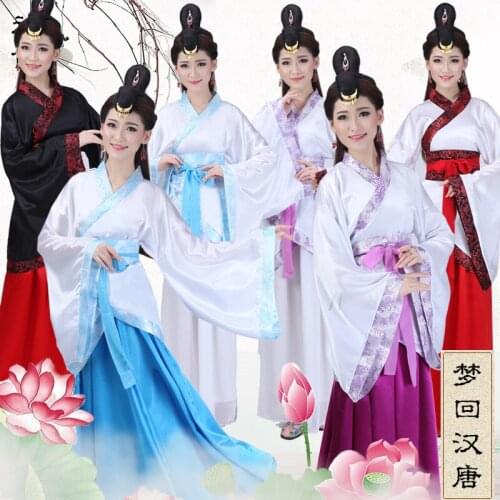 New chinese costume hanfu tang suit ming dynasty chinese style costume dress Hanfu costumes classical dance suits