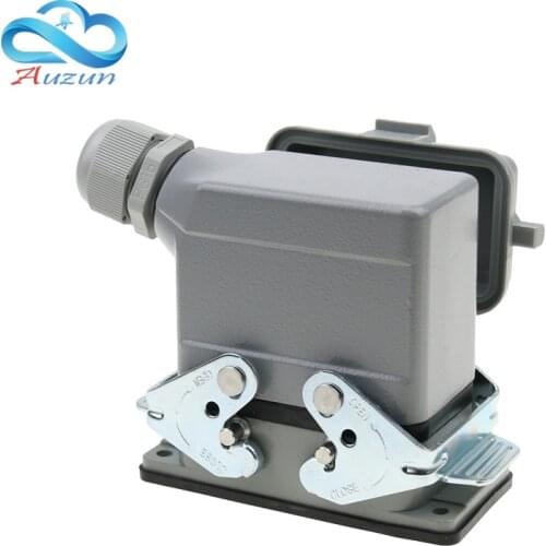 He-10-5 10 core heavy duty connector rectangular side out ejector base with cover high base with cover The aviation plug 16A