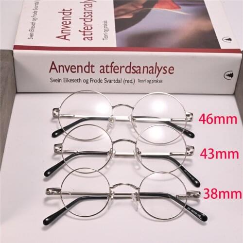 Rockjoy Round Glasses Male Women Plain Eyeglasses Frames Men Youth Small Narrow Nerd Spectacles for Prescription Reading Lens