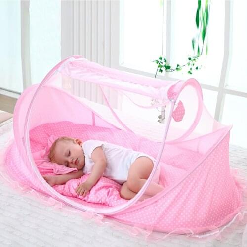 Portable Folding Baby Travel Bed Crib Netting Kids Cots Newborn Foldable Sleeping Bed Mosquito Net Play Tent House