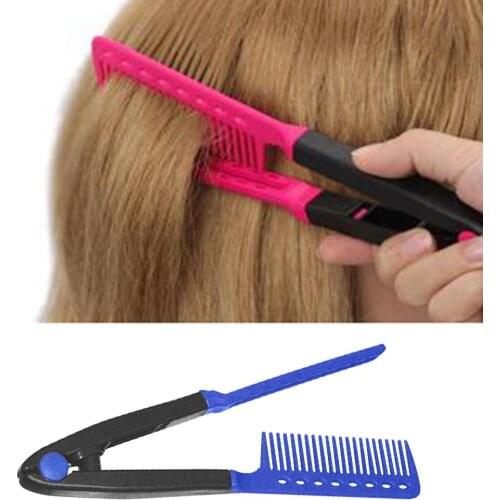 Portable V Shaped Comb Hair Styling Straightening Tool Home Salon Barber Trimmer Comb Hair Tool makes hair styling fast smoother