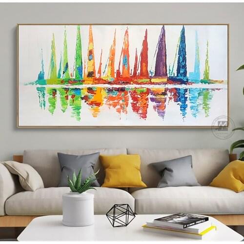Handmade Landscape Oil Painting Modern Decoration Pictures Room Wall Painting Decorative Painting On Canvas Bedroom Horizontal