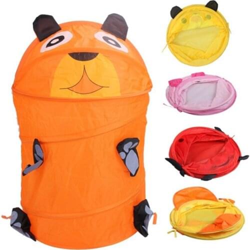 2021 New 34*42cm Cute Cartoon Animal Folding Bucket Laundry Basket Toy Dirty Clothes Container Non-woven Fabrics Laundry Basket