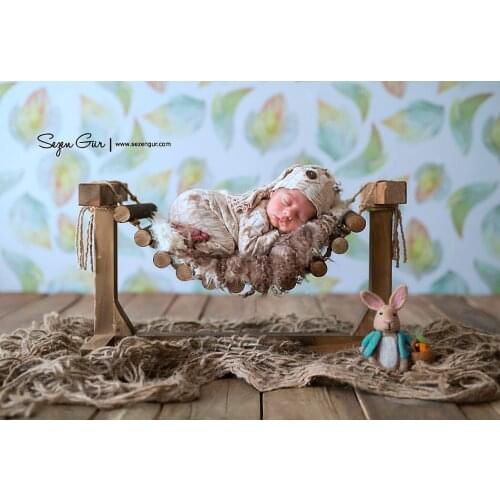 Custom Handmade Linen Filling Rope Weave Backdrop Basket Laying Filler Knit Village Fabric Newborn Photography Props newfangled