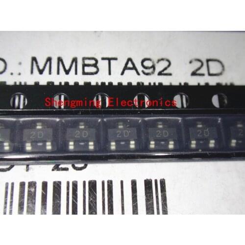 100PCS MMBTA92 A92 2D SOT-23 Transistor
