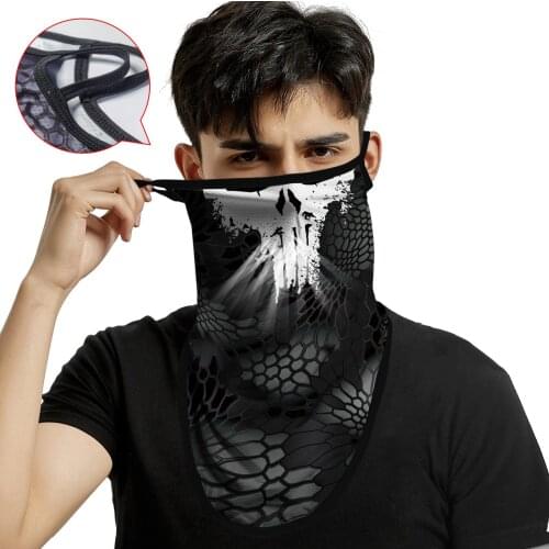 Military Army Headband Earloop Mouth Mask Bandana Bicycle Windproof Balaclava Punisher Venom Facemask Sports Neck Buff Scarf Men