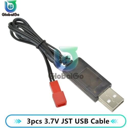 3pcs/Lot 3.7V Lithium Battery Power Charger Adapter USB Cable Battery Charging Cable Connector plug