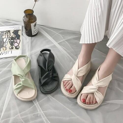 Clogs With Heel Female Sandal All-Match Beach Sandals Comfort Shoes For Women Med Espadrilles Platform 2020 Summer Clear Heels