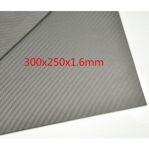 1pcs 3K 100% Carbon Fiber Matte Surface Sheet Plate 300x250x1.6mm