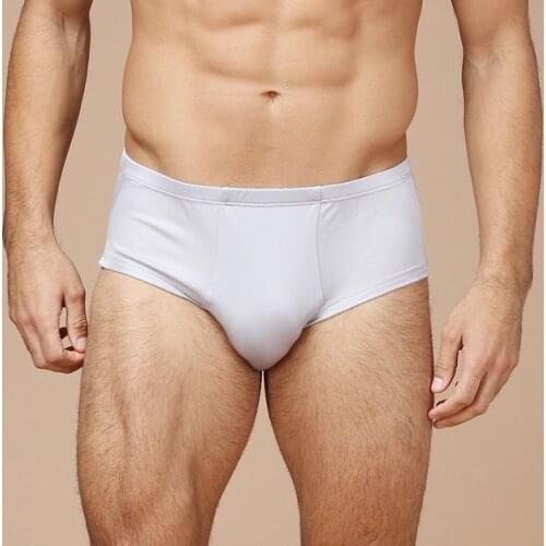 1PC 50% Silk 50% Viscose Mens Underwear Briefs Size L XL 2XL 3XL SG102