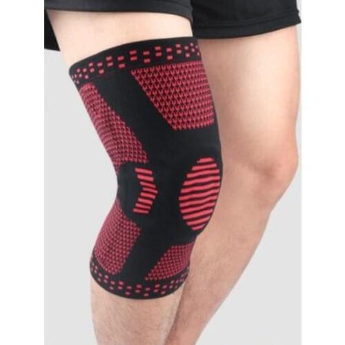 1 Piece Of Knee Protector Winter Support Compression Silicone Spring Knee Pads Knitted Basketball Running Riding Protective Gear