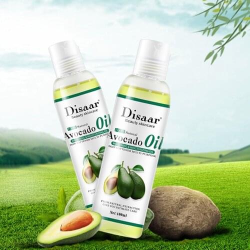 100% Organic Cold Pressed Avocado Oil for Face Relaxation Essential Oil Mixing Massage Body Oil Moisturizer Whitening Skin 100ml