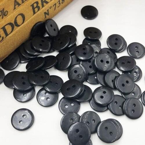 100 pcs Black New 15mm 2 holes Plastic Button/Sewing lots Mix-Free Shipping PH271