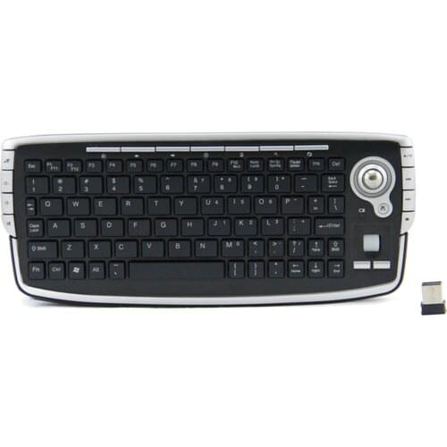 2.4GHz Portable Keyboard With 1000DPI Trackball Optical Mouse Portable Compact Wireless Keyboard Office Meeting Keyboard