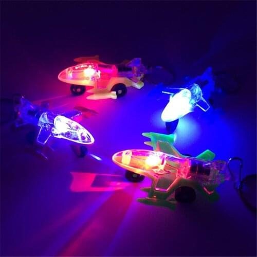 2020 New Mini Plane LED Light-Up Toys Keychain Party Favors Kids Toy Gift Gadgets Bag Pendant