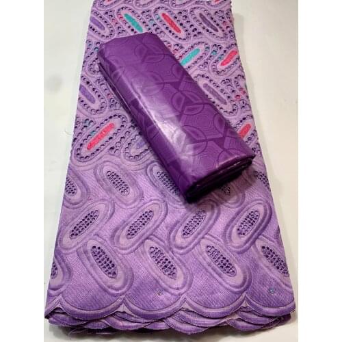 2021 High Quality Dry Laces 2.5+2.5 Yards With Bazin Riche Fabric Swiss Voile Senegal African Wedding Bride Dress YKM111