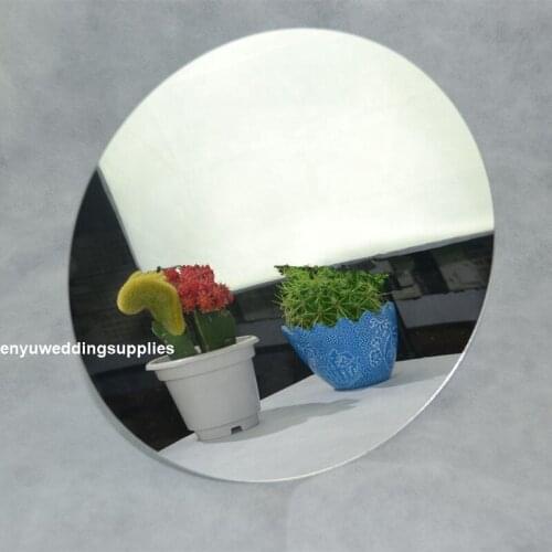 30pcs)Acrylic Mirror Sheet 20x40x2mm round Gold Wall Miroirs Home Bedroom Wedding Decoration senyu1929