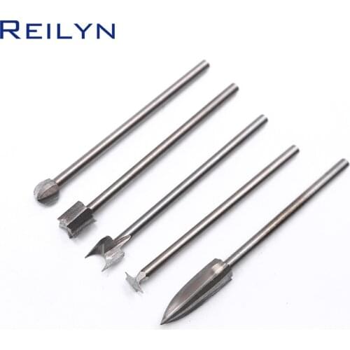 Free Shipping 5pcs 5-types carving knife woodworking mill wood milling cutter root/nut carving cutting tool