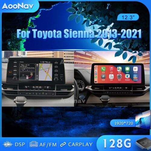 128GB Android Car radio GPS For Toyota Sienna 2013-2021 car Multimedia Player Navigation Stereo receiver Head Unit