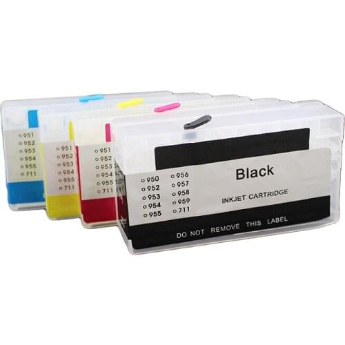 CISSPLAZA compatible For HP 952 953 954 955 Refill Ink Cartridge With ARC Chip For HP OfficeJet Pro 7740 8210 8710 8720 8730