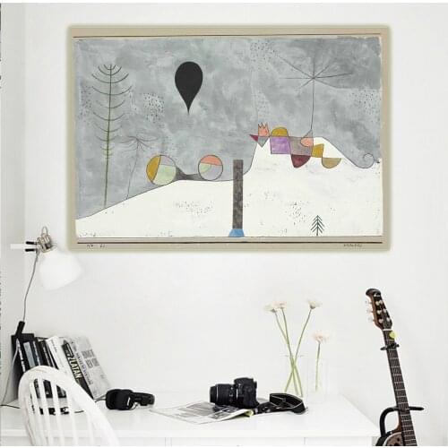 Citon Paul Klee《Winter Picture》Canvas Art Oil Painting Artwork Print Poster Picture Wall Decor Home Living Room Decoration