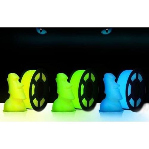 PETG Filamen 3D Printer Luminous Glowing In The Dark 1.75 Mm 1Kg Printing Green Orange Blue Yellow Red Materials Fluorescence