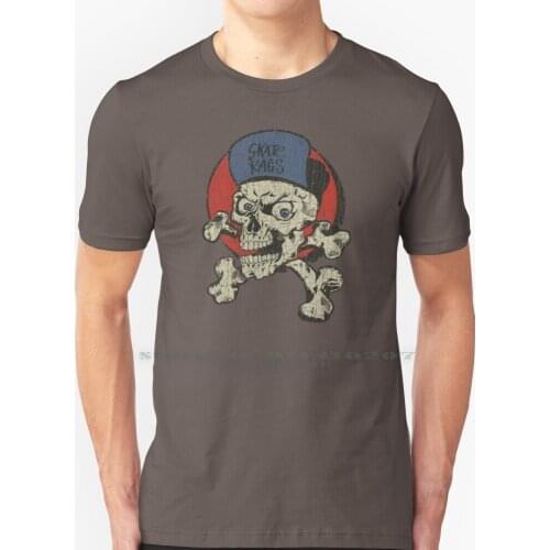 Skate Rags Skull & Crossbones T Shirt 100% Pure Cotton Skateboarding Skater Skull Crossbones Skate Or Die Skate And Destroy