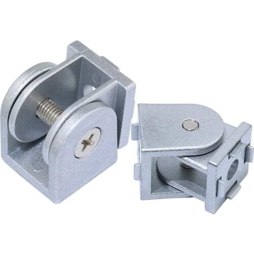 2pcs 1pcs Zinc Alloy Flexible Pivot Joint Connector for Aluminum Extrusion Profile 2020 3030 4040 Series Slot 6/8mm