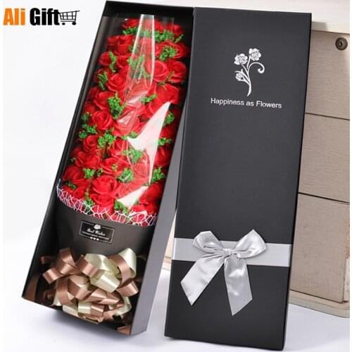 Simulation Fake Rose Soap Valentines Day Bouquet Gift Box Birthday Gift Girls Girlfriends DIY Korean Creativity Forever Rose