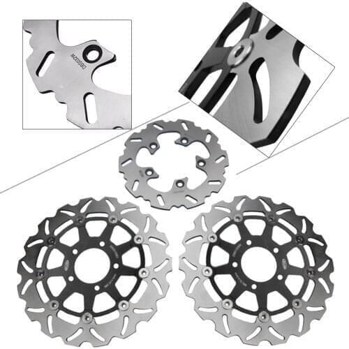 K3 K4 GSXR 600 750 1000 Motorcycle Front Rear Brake Disc Rotors Set 3Pcs For Suzuki GSXR600 GSXR750 2004-2005 & GSXR1000 2003-04